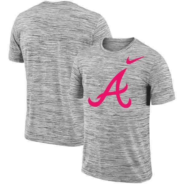 Atlanta Braves  Nike Heathered Black Sideline Legend Velocity Travel Performance T-Shirt,We sell and wholesale Atlanta Braves  Nike Heathered Black Sideline Legend Velocity Travel Performance T-Shirt on line form chian!